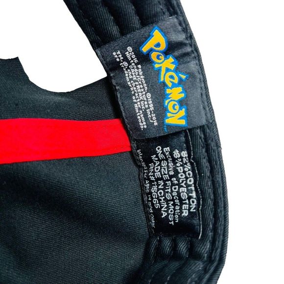 Snapback Pokemon Hat Cap Strap Back Black Pokeball Youth Adjustable OSFM - Picture 6 of 6